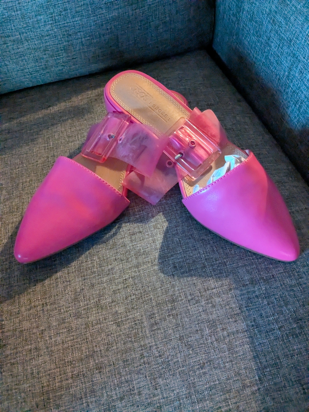 Beautiful ASOS New Pink Pointed-Toe Slip-On Mules